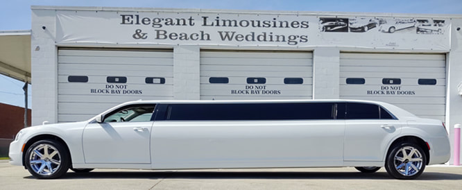 10 passenger Chrysler 300 Limousine with a Bridal Door in St Augustine